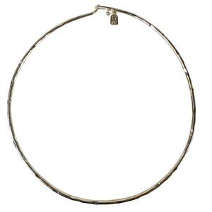 Robert Lee Morris RLM Soho Silver Tone Hammered Textured Torque Necklace